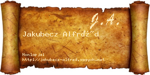 Jakubecz Alfréd névjegykártya